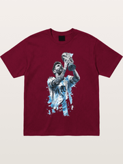 Messi WC Trophy Watercolor Gildan T-shirt