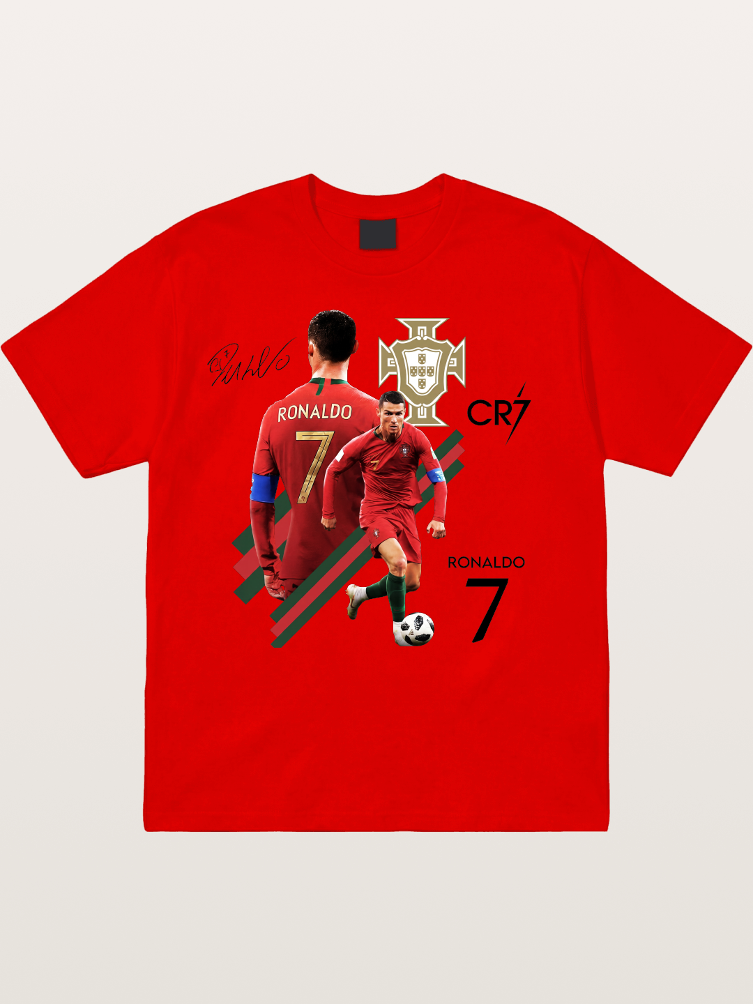 CR7 Portugal Crest Montage Cotton T-shirt