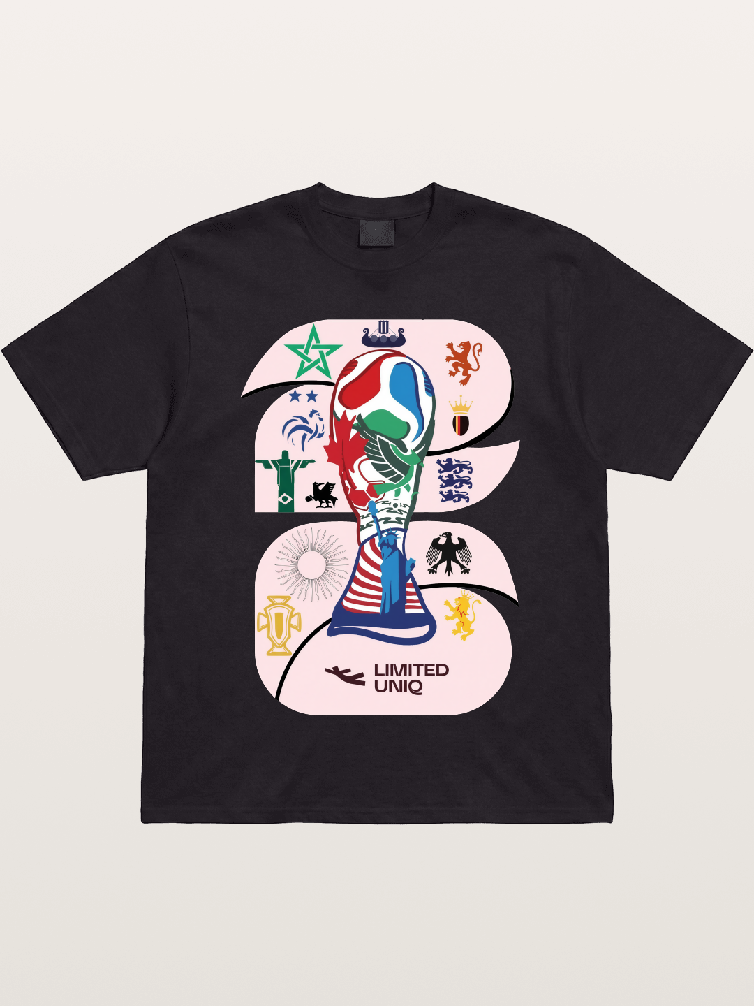 2026 World Cup Trophy Collage Gildan T-shirt