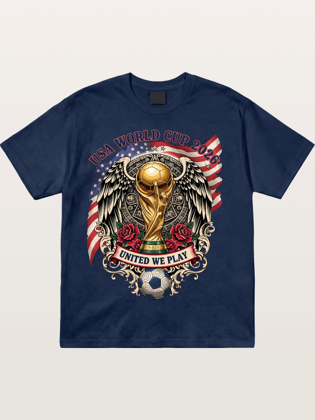 USA 2026 Winged World Cup Trophy Cotton T-shirt