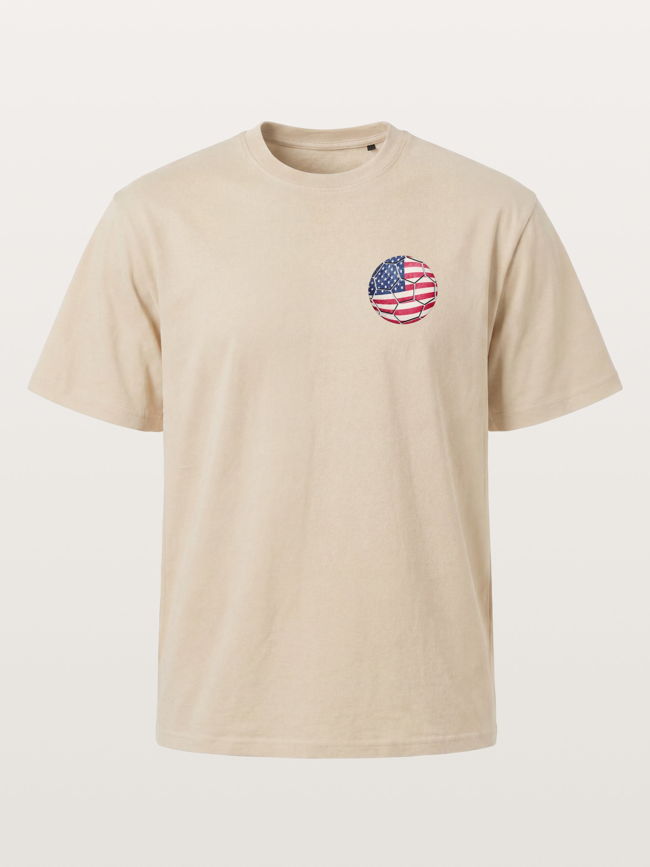 USA Flag Soccer Ball Art Gildan T-shirt