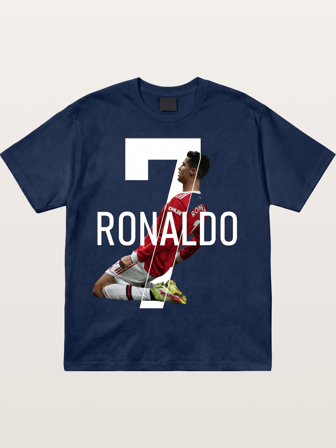 Ronaldo Red Jersey Celebration Pose Cotton T-shirt