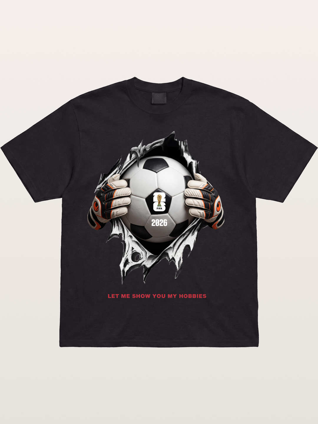 Soccer Ball Tear Effect 2026 Cotton T-shirt