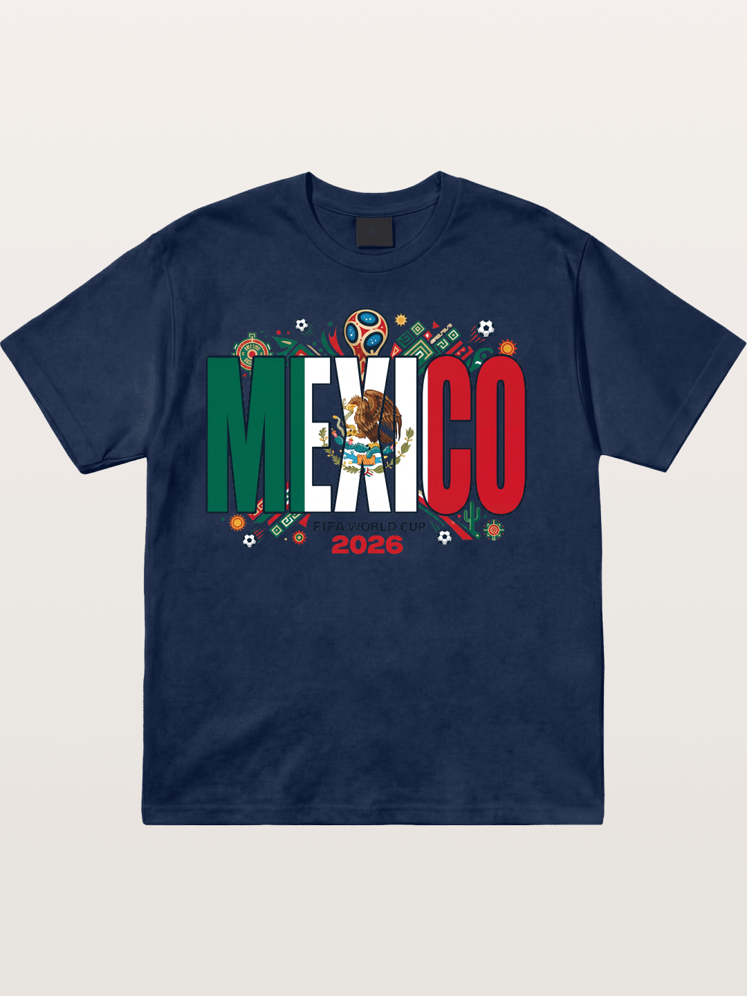 Mexico 2026 World Cup Lettering Cotton T-shirt