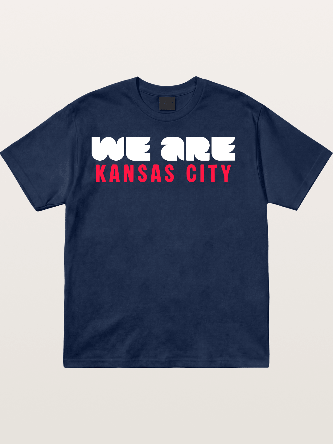 Kansas City Red Block Letters Cotton T-shirt