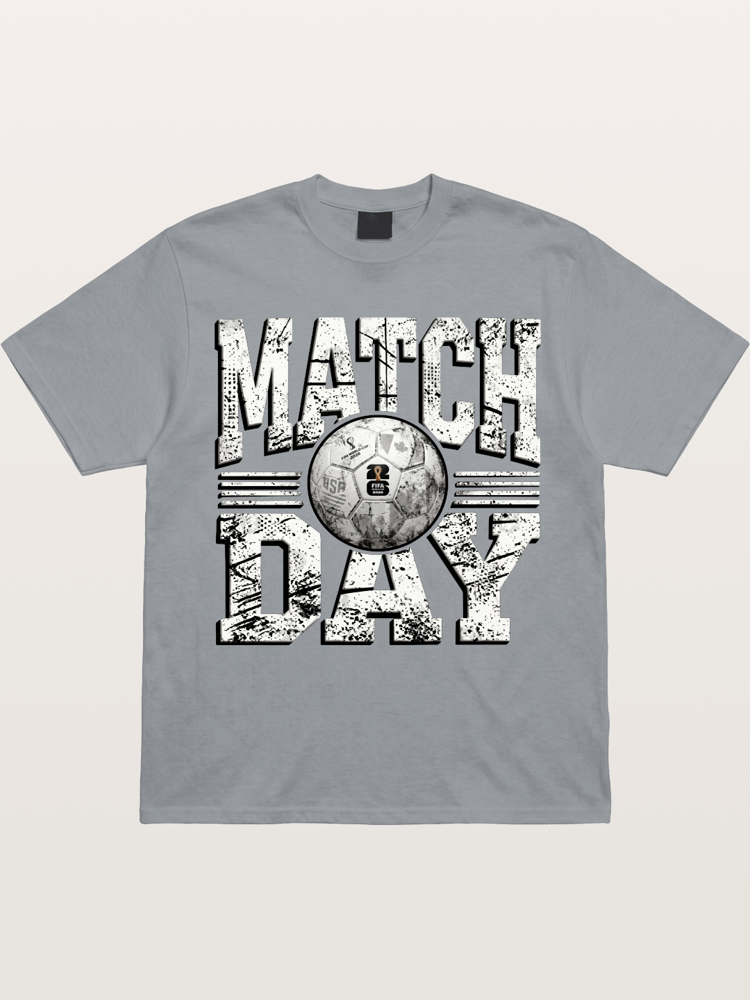 Match Day Grunge Soccer Print Gildan T-shirt