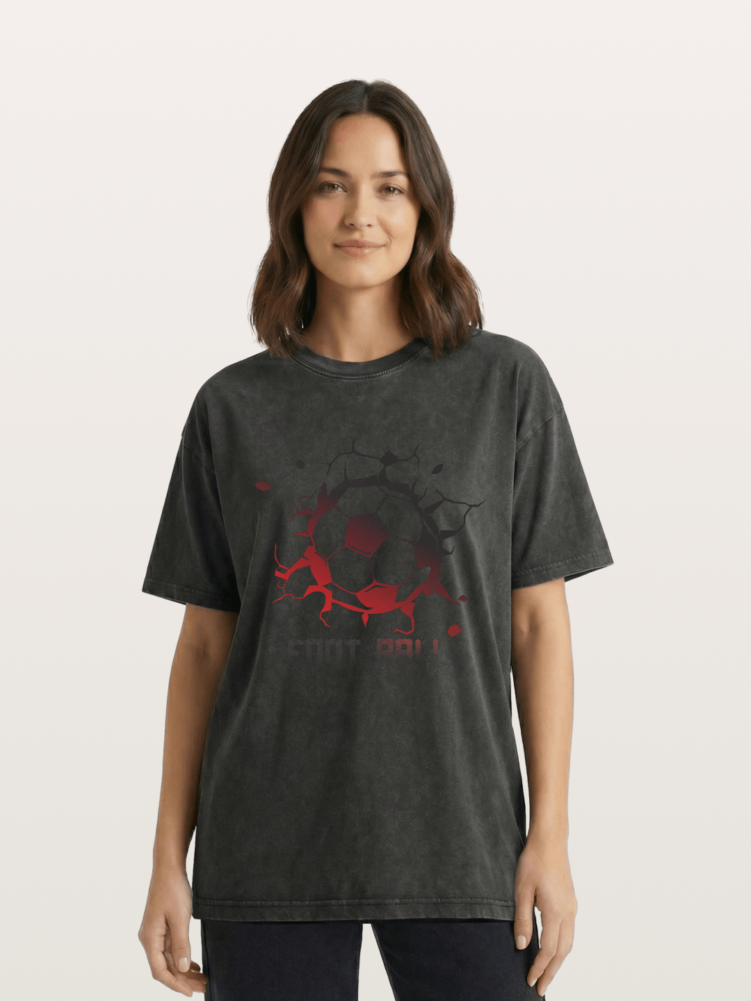 Football Crack Effect USA Style Washed T-shirt