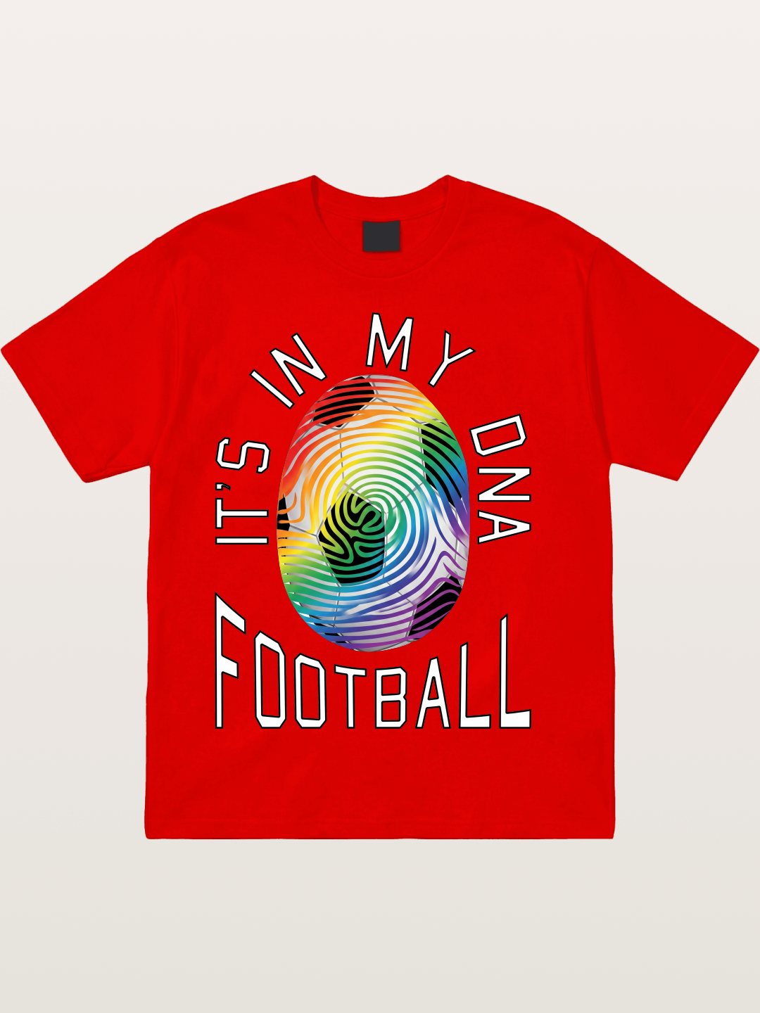 Football DNA Rainbow Print Cotton T-shirt