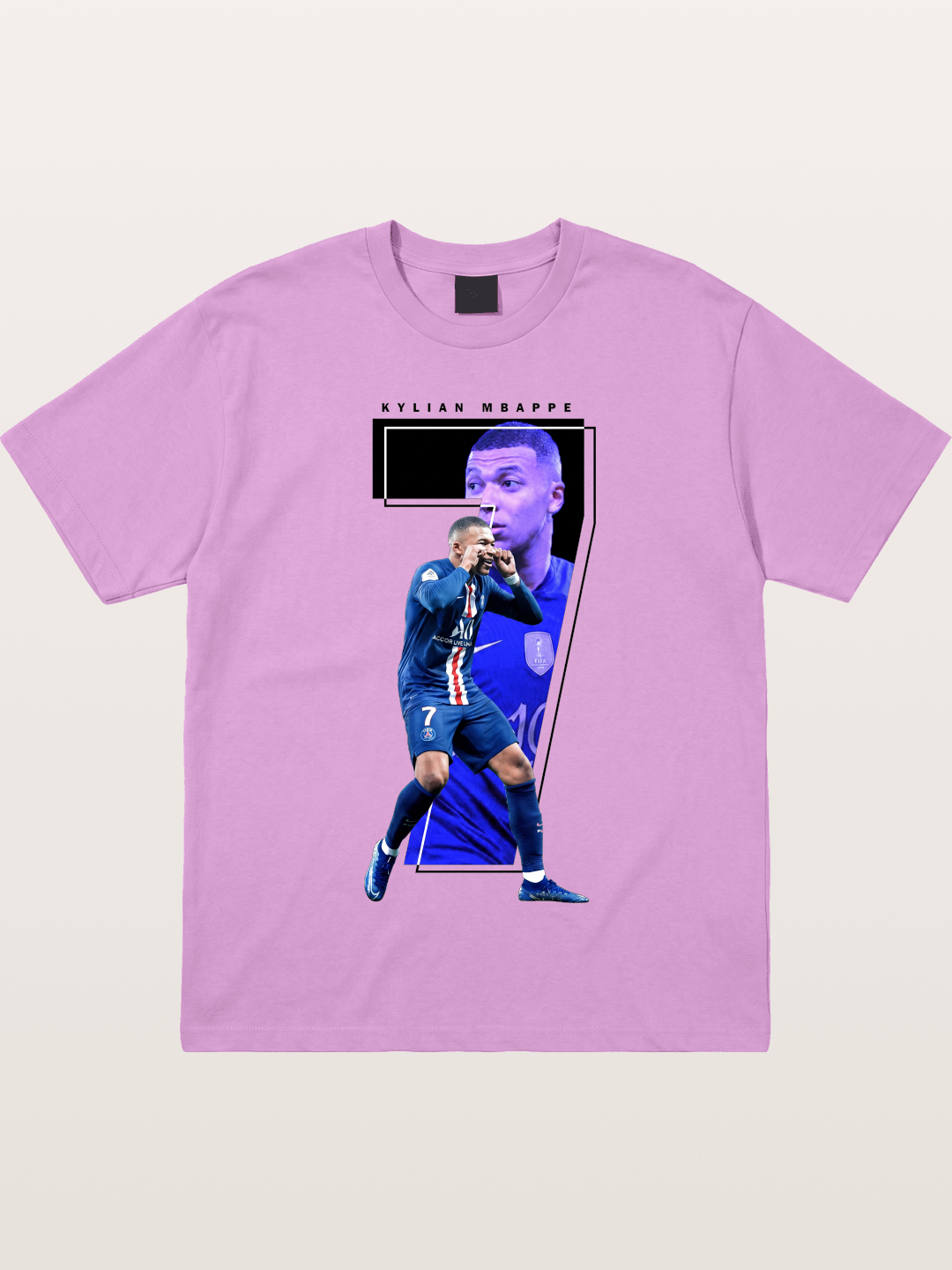 Mbappe Dual Portrait Collage Gildan T-shirt