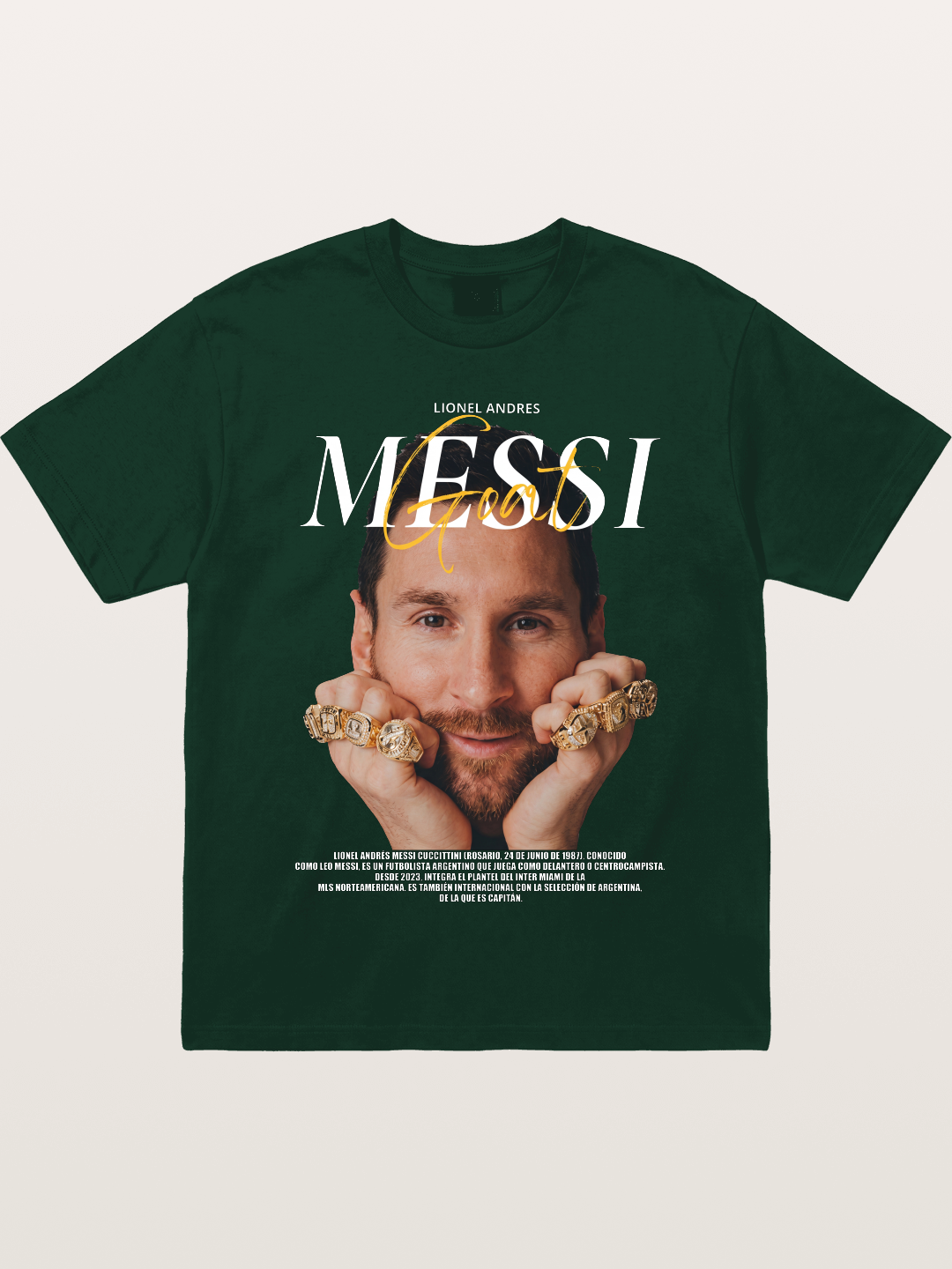 Messi GOAT Champion Rings Gildan T-shirt