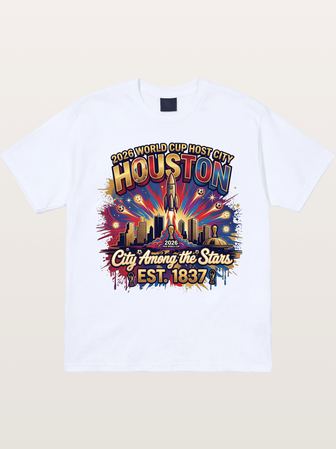 Houston 2026 Host City Art Gildan T-shirt