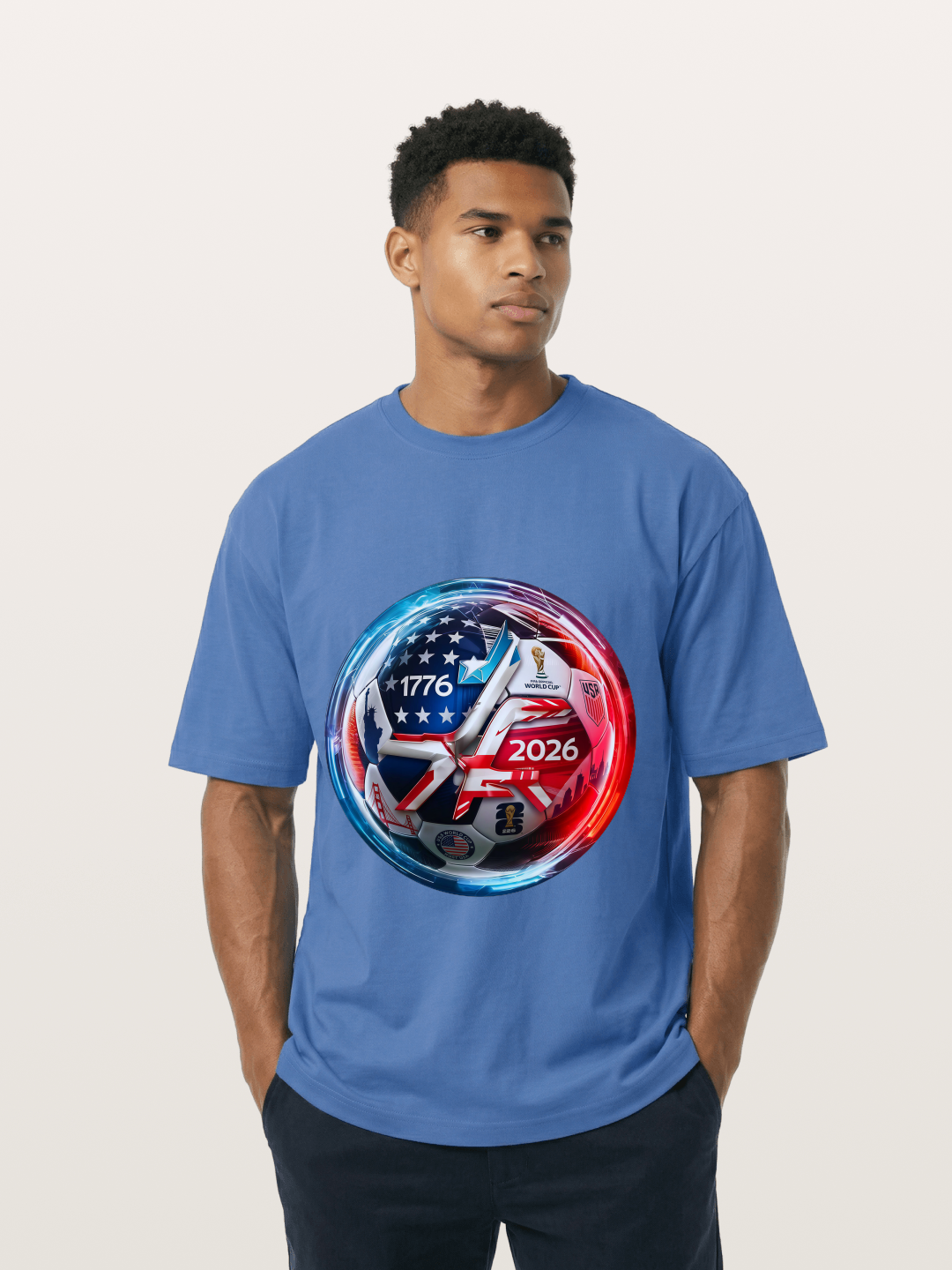 2026 USA Soccer Ball Poster Gildan T-shirt