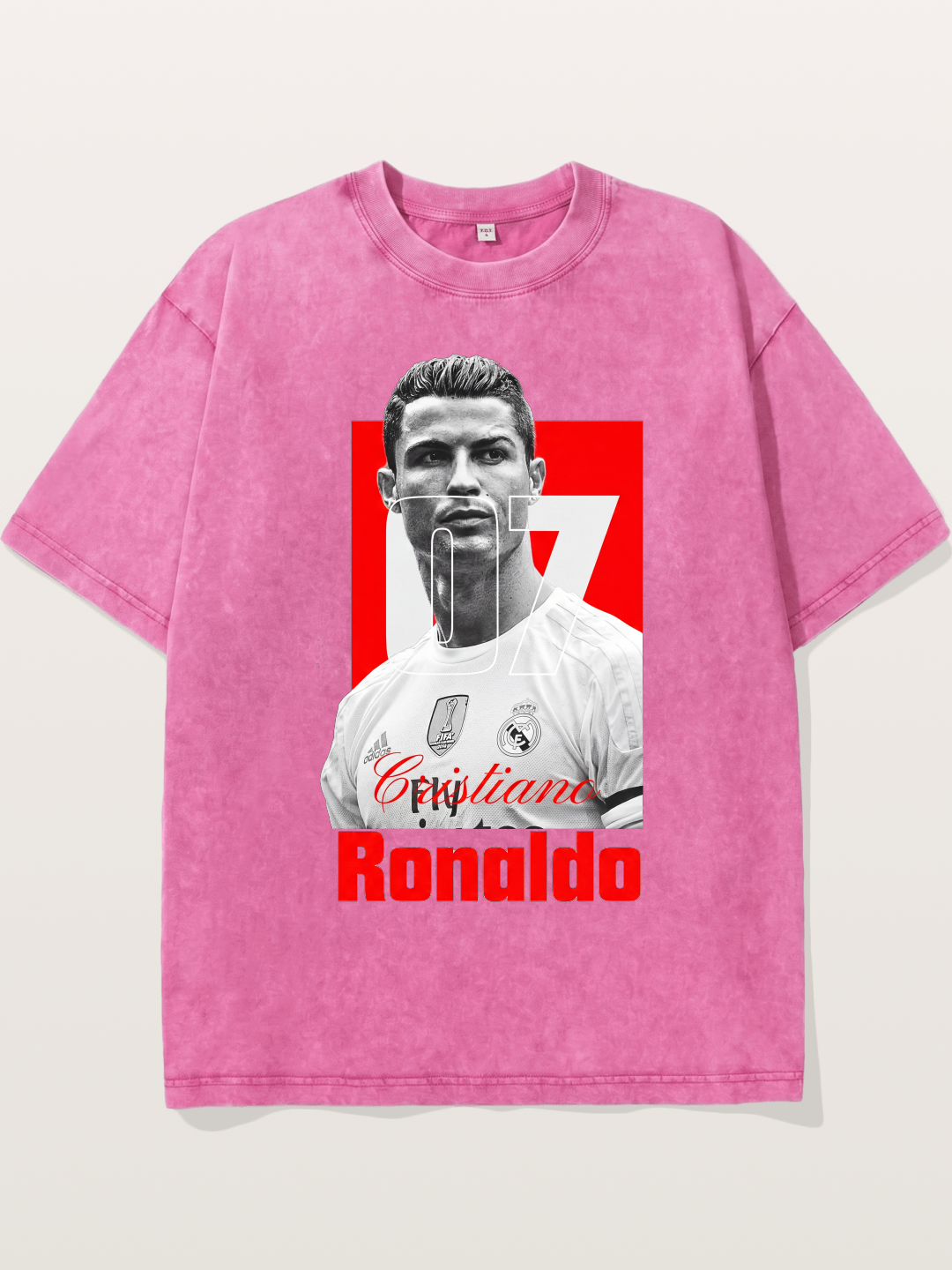Ronaldo Real Madrid Number 7 Washed T-shirt