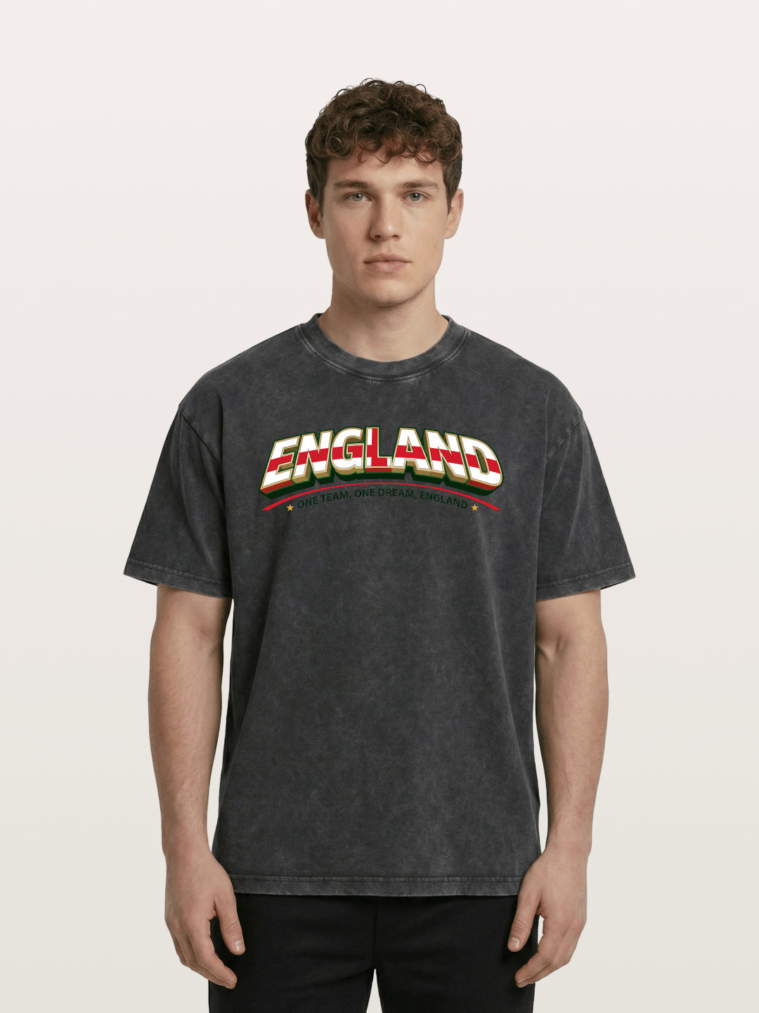 England Retro Team Logo WC Washed T-shirt