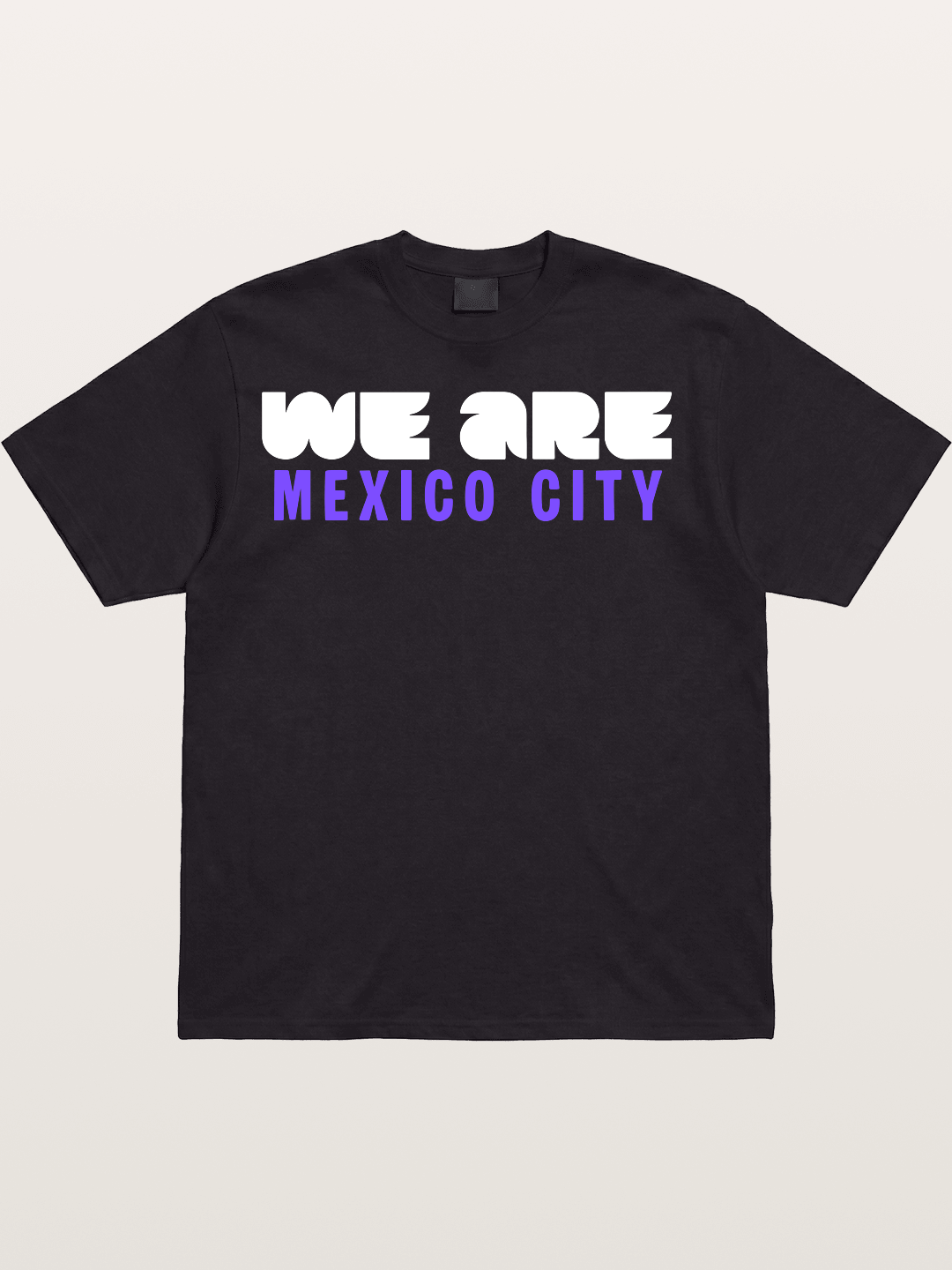 Mexico City Purple Bold Print Cotton T-shirt