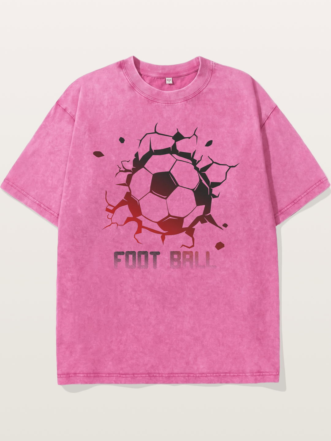 Football Crack Effect USA Style Washed T-shirt