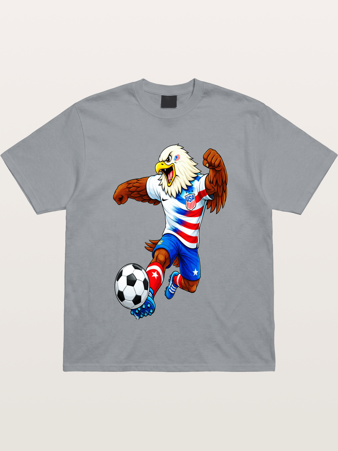 USA Eagle Mascot Soccer Graphic Gildan T-shirt