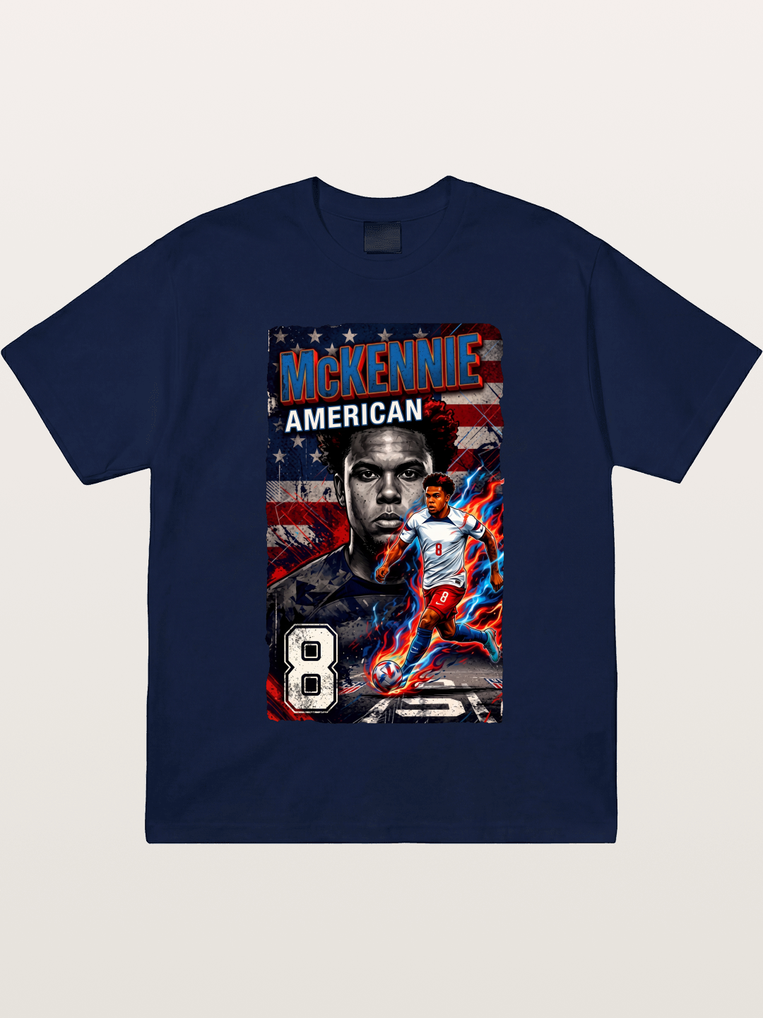 Weston Mckennie Fiery Retro Design Gildan T-shirt