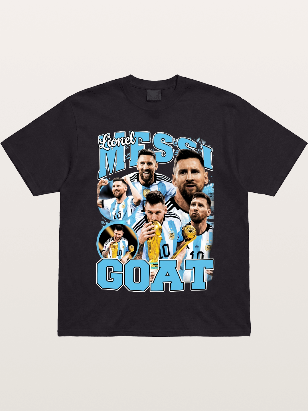 Lionel Messi GOAT Argentina Collage Gildan T-shirt
