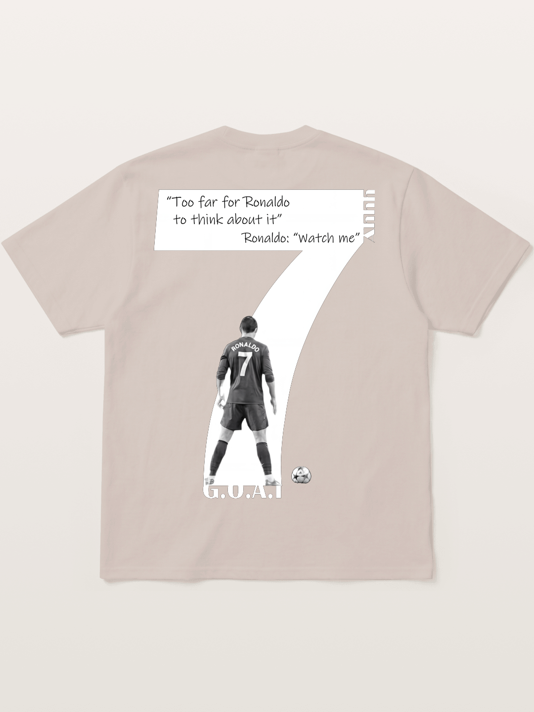 Ronaldo #7 Watch Me Quote Cotton T-shirt