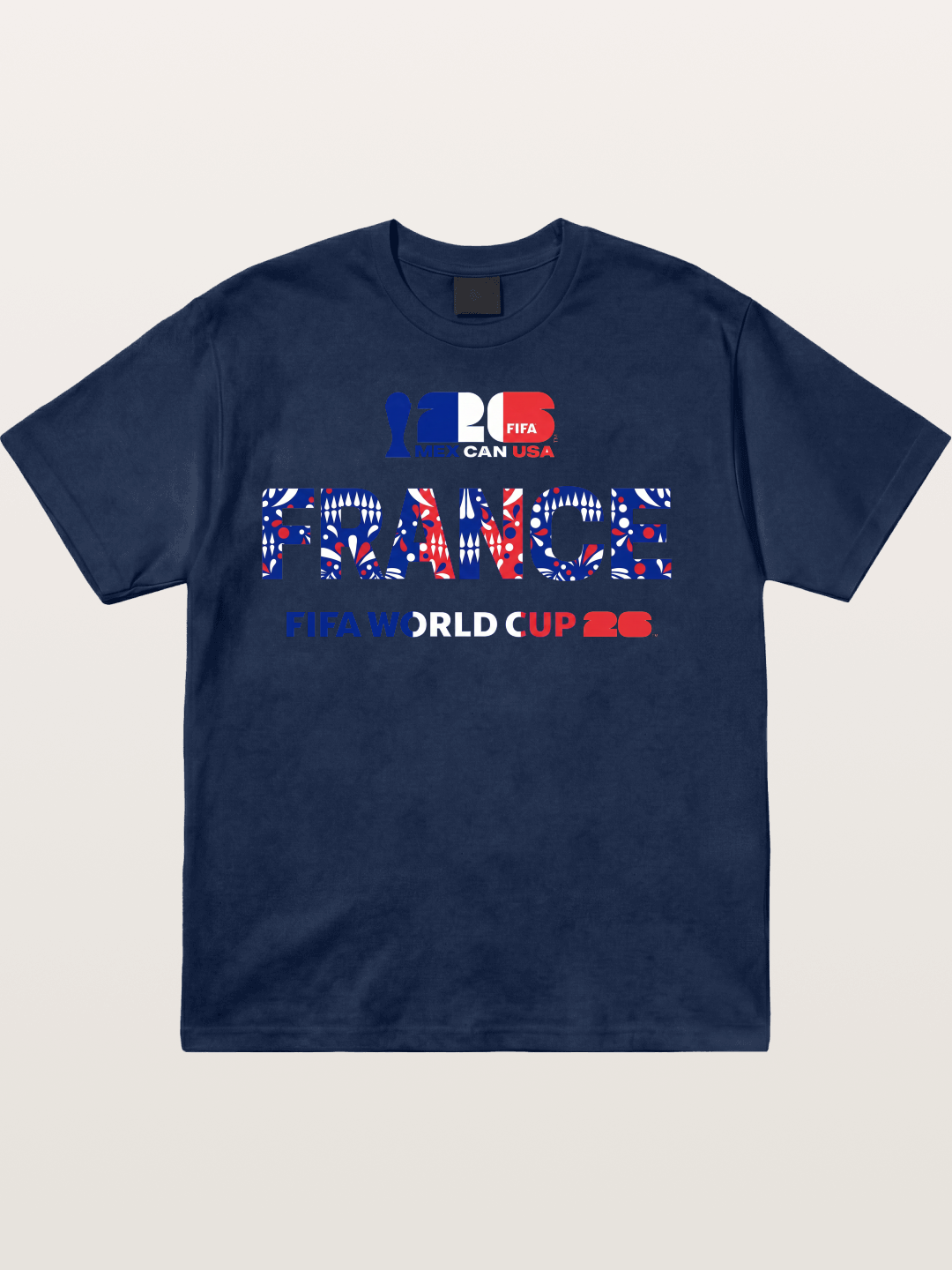 2026 World Cup France Pattern Graphic Cotton T-shirt