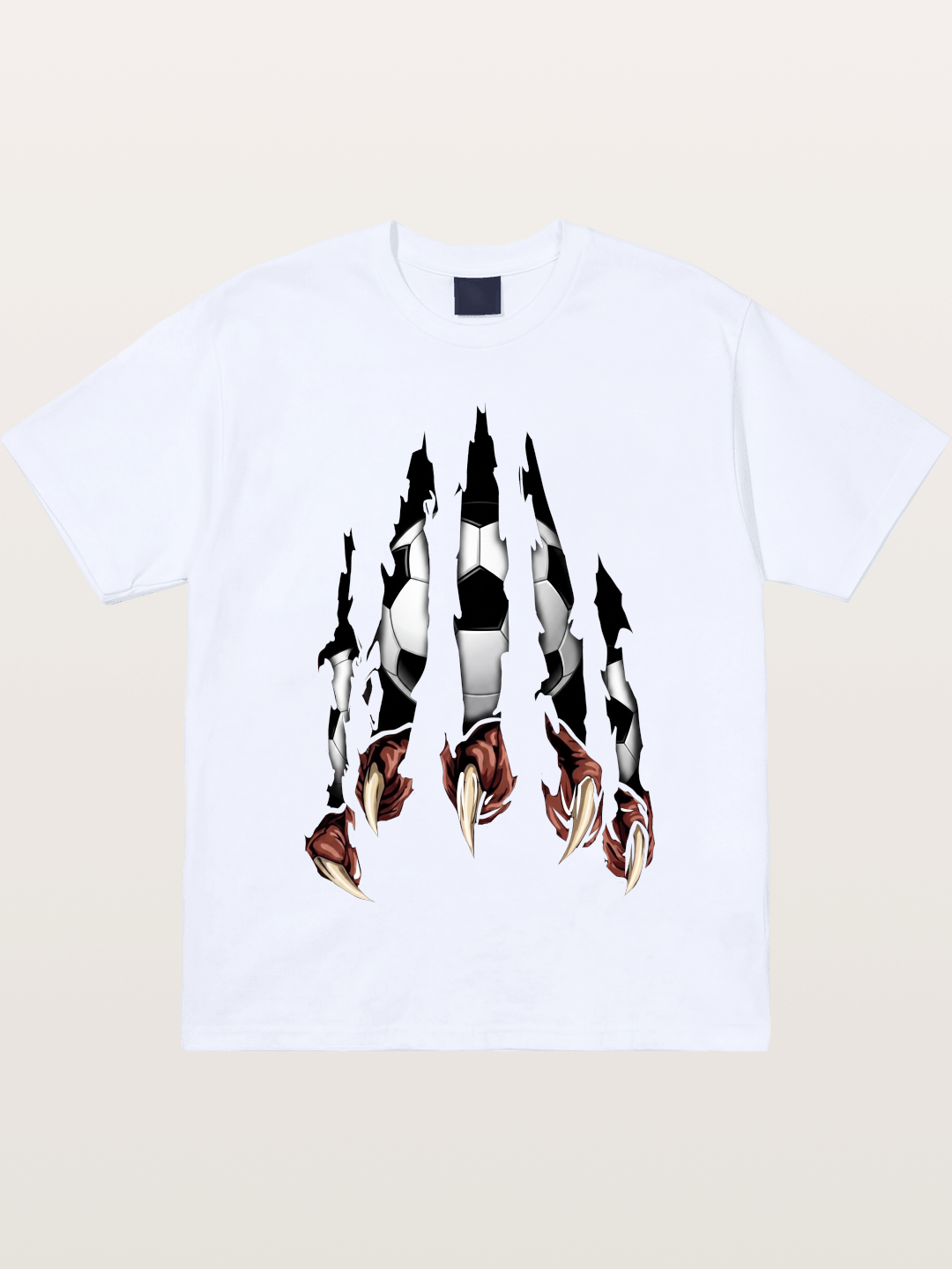 Claw Tear Soccer Reveal Print Gildan T-shirt