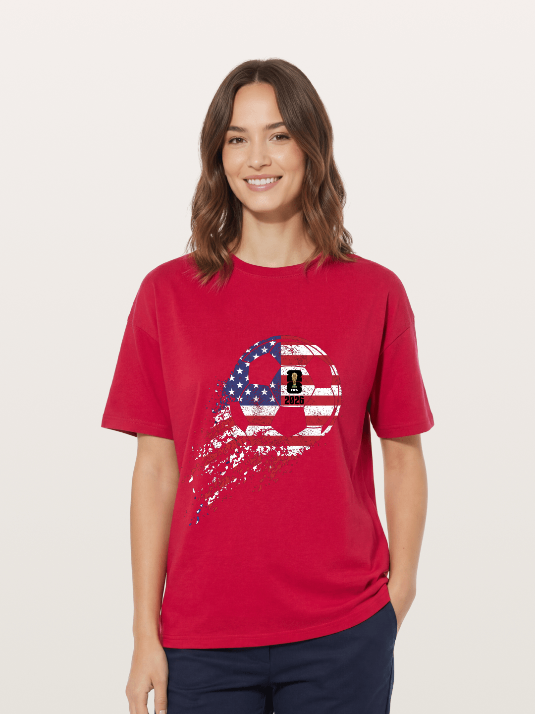 American Flag WC 2026 Ball Gildan T-shirt