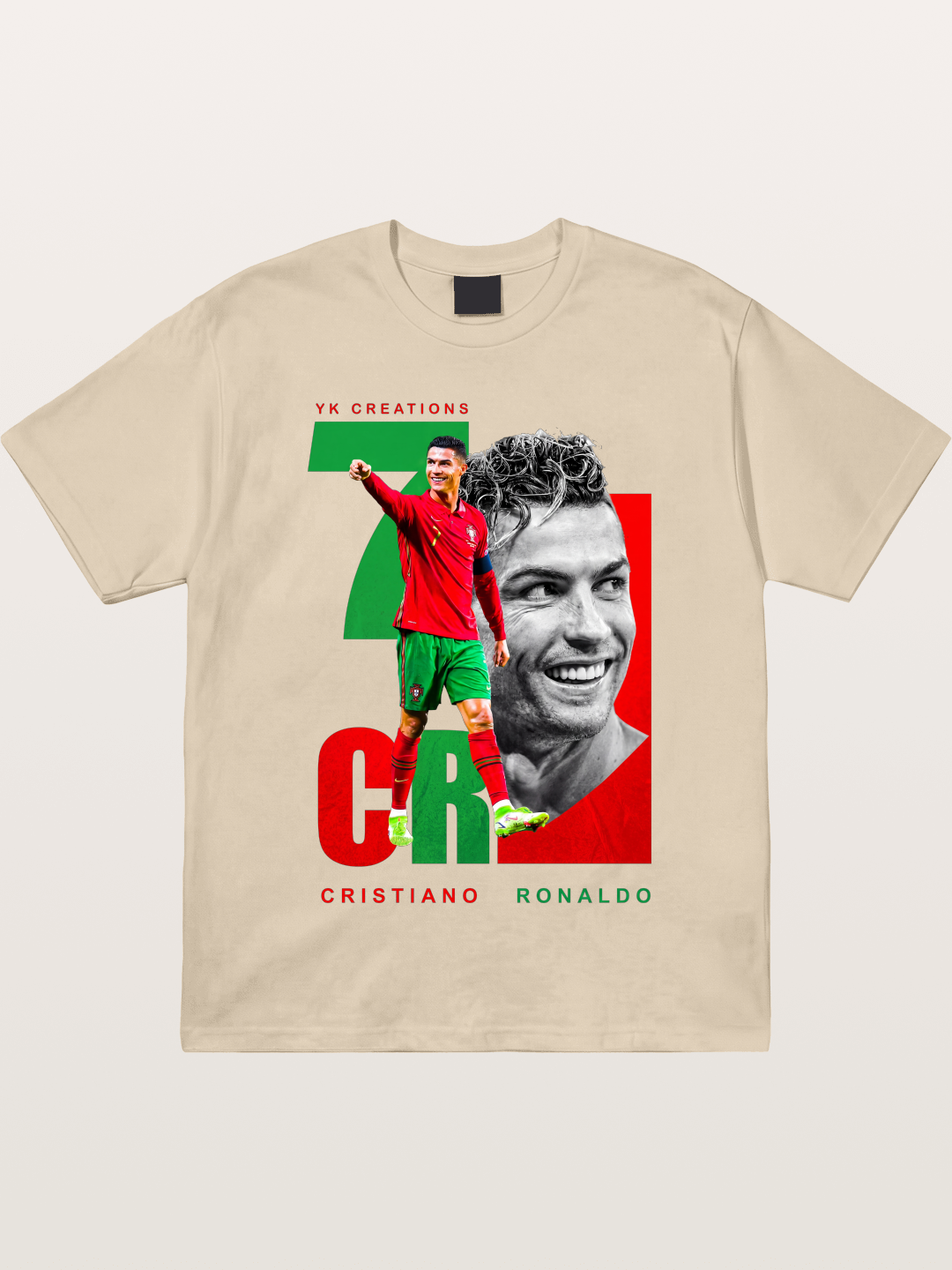 Ronaldo Portugal Dual Montage Gildan T-shirt