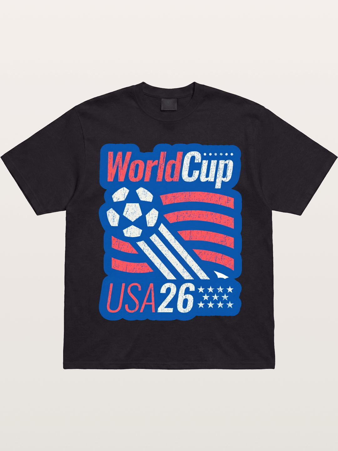 American Flag Soccer Ball WC 2026 Gildan T-shirt