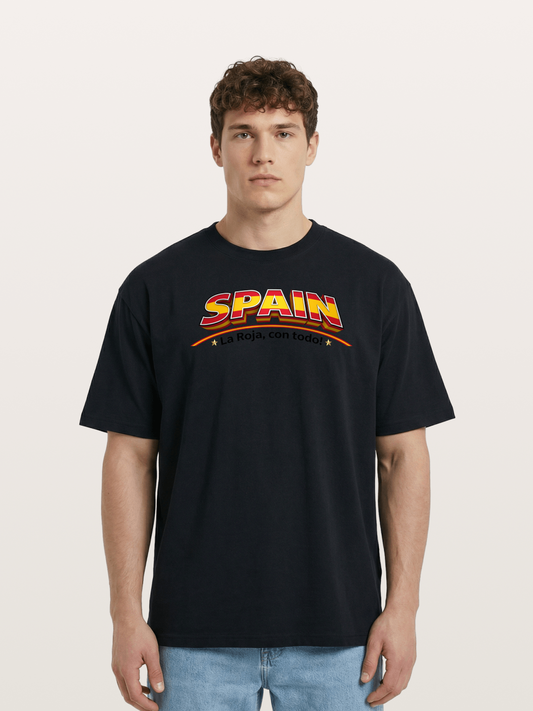 Spain Retro Team Logo WC Cotton T-shirt