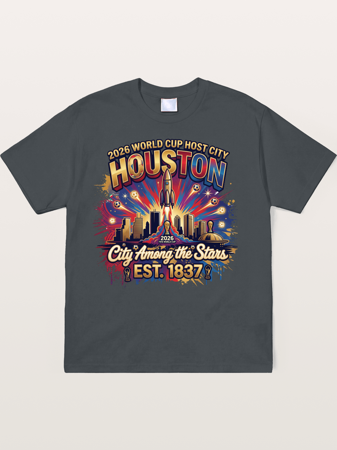 Houston 2026 Host City Art Soft-Stay T-shirt