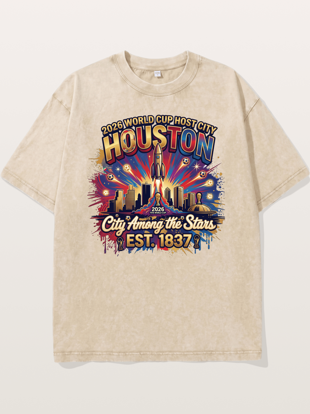 Houston 2026 Host City Art Washed T-shirt