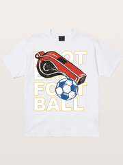 Retro Whistle Football Art Cotton T-shirt