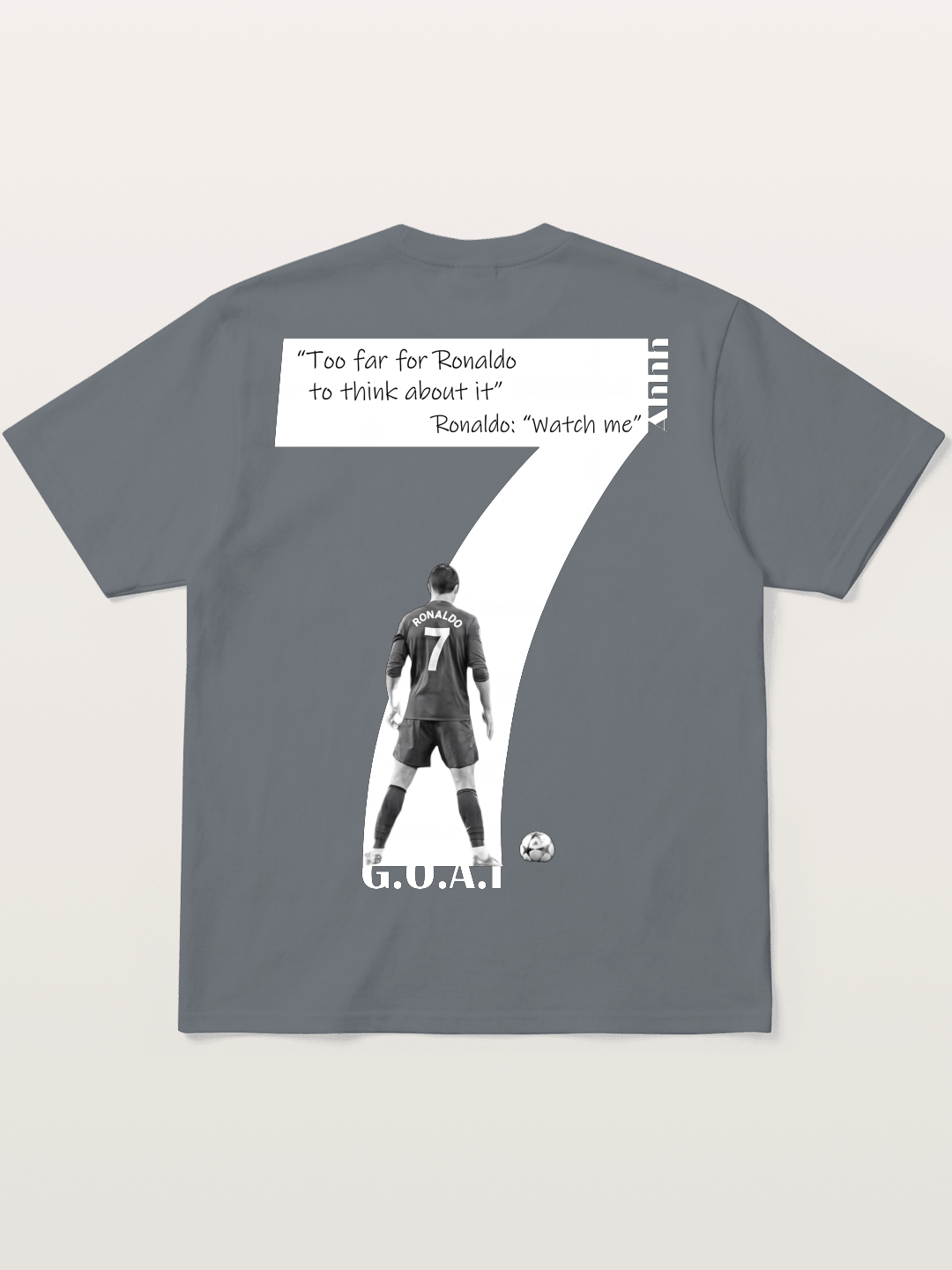 Ronaldo #7 Watch Me Quote Cotton T-shirt