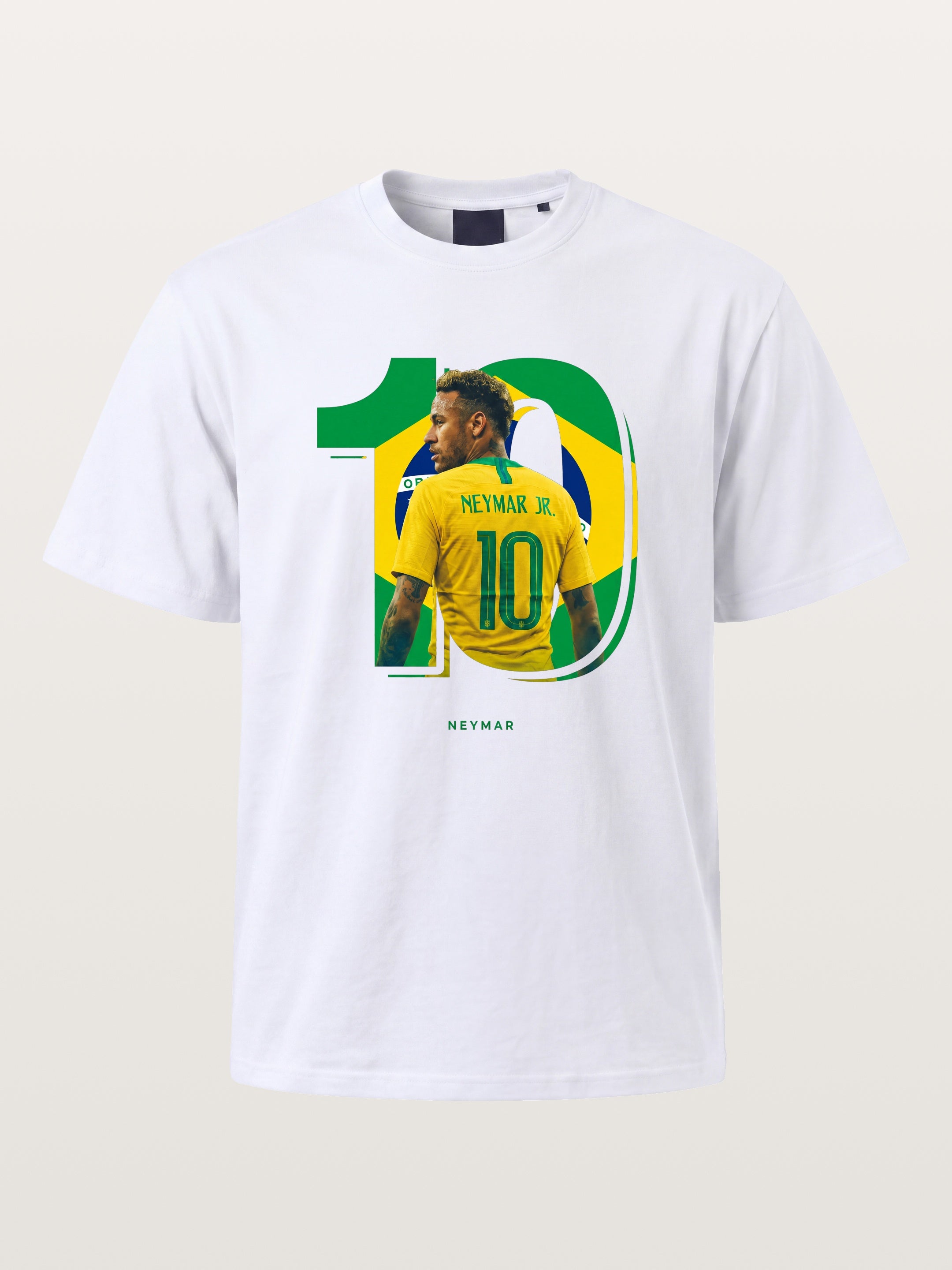 Neymar Brazil 10 Jersey Print Cotton T-shirt