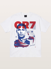 CR7 Retro Halftone Print Cotton T-shirt