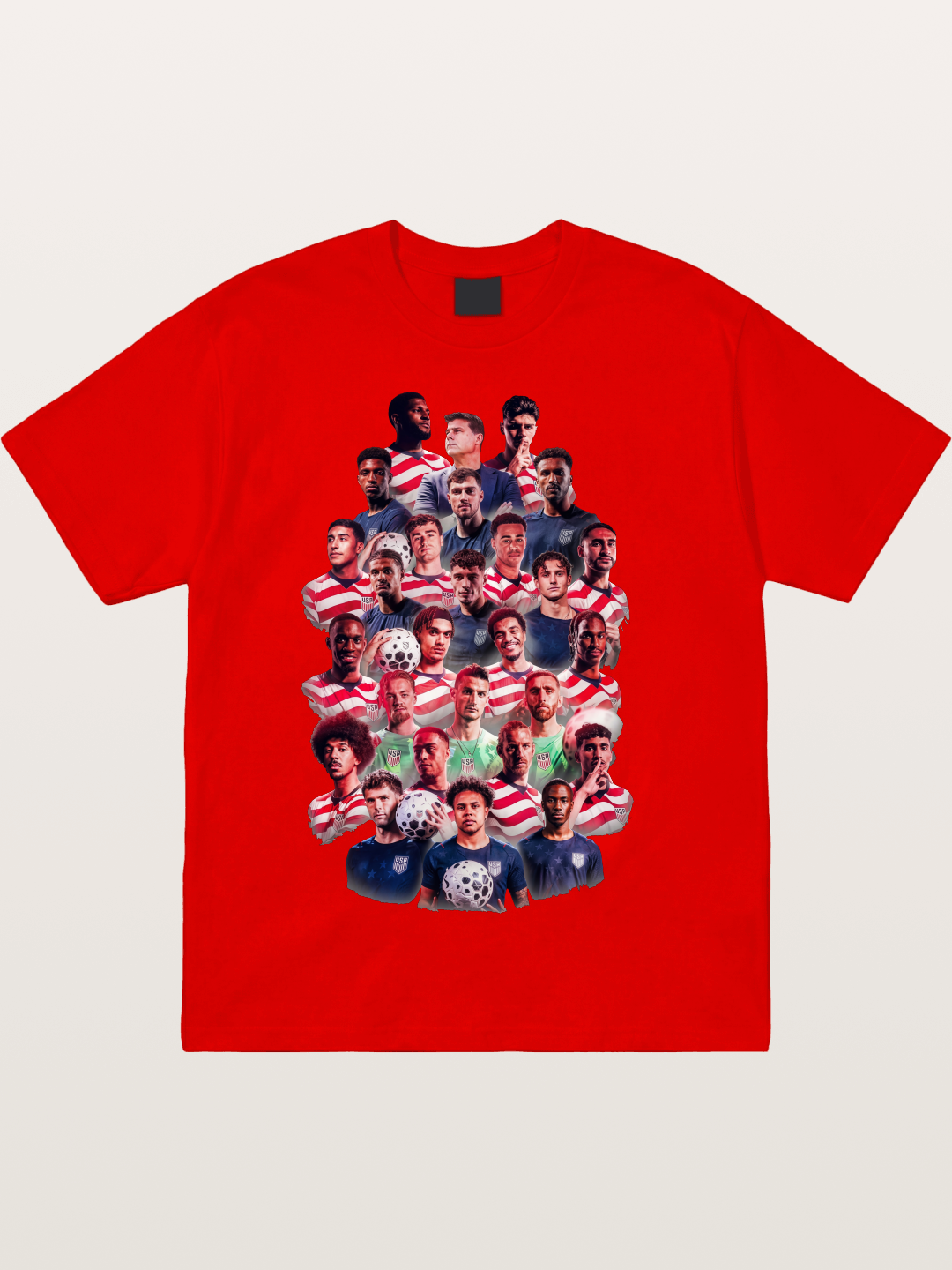 USMNT Full Squad Collage Portrait Cotton T-shirt