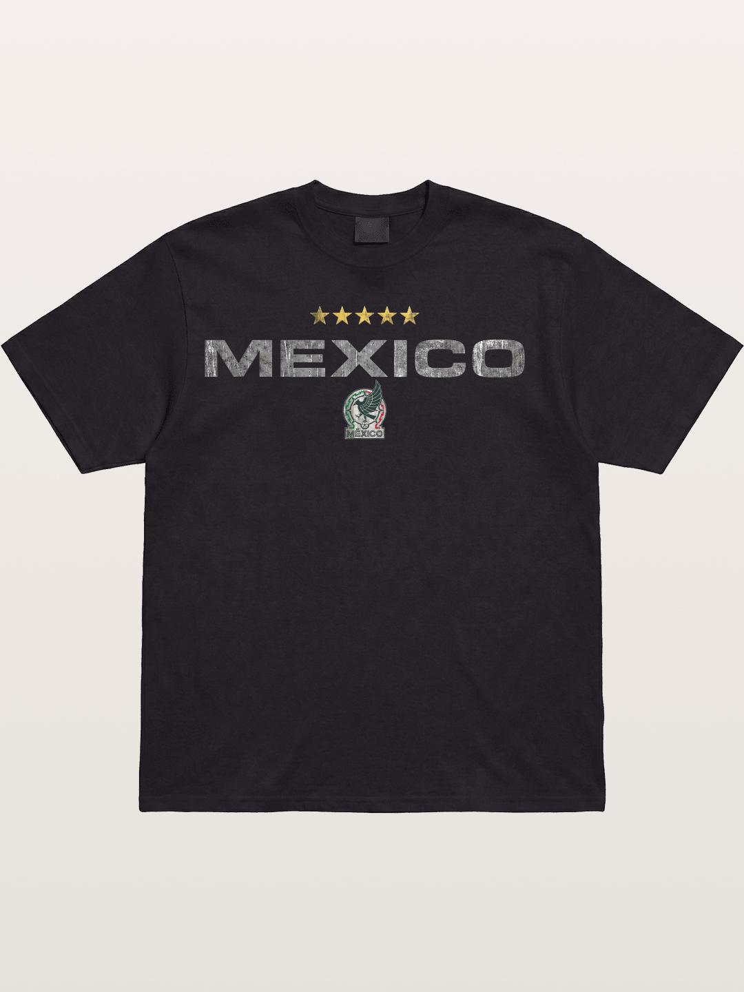 Mexico Football Retro Logo Cotton T-shirt