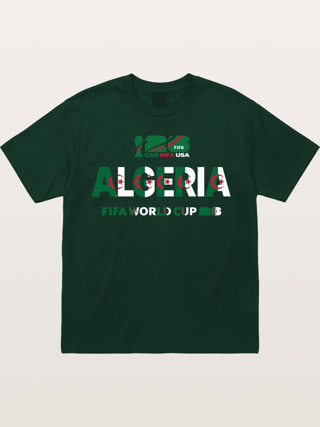 Algeria 2026 Flag Motif Art Gildan T-shirt