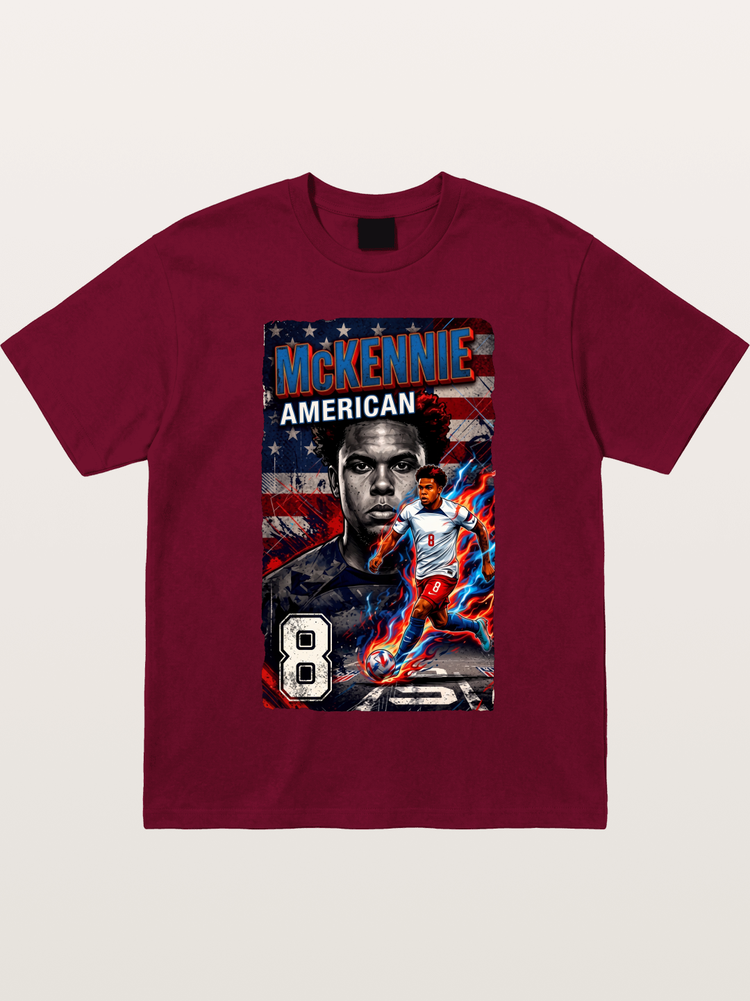 Weston Mckennie Fiery Retro Design Gildan T-shirt