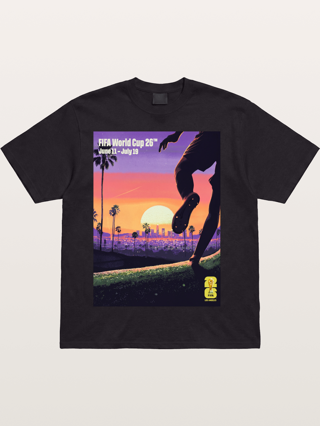 LA WC 2026 Sunset Soccer Kick Cotton T-shirt