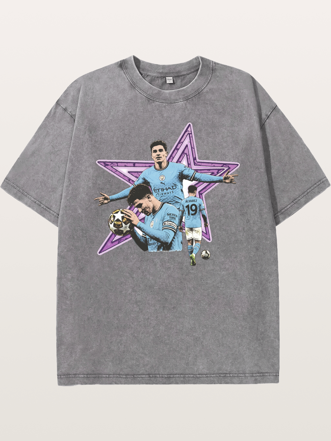 Manchester City Star Collage Washed T-shirt