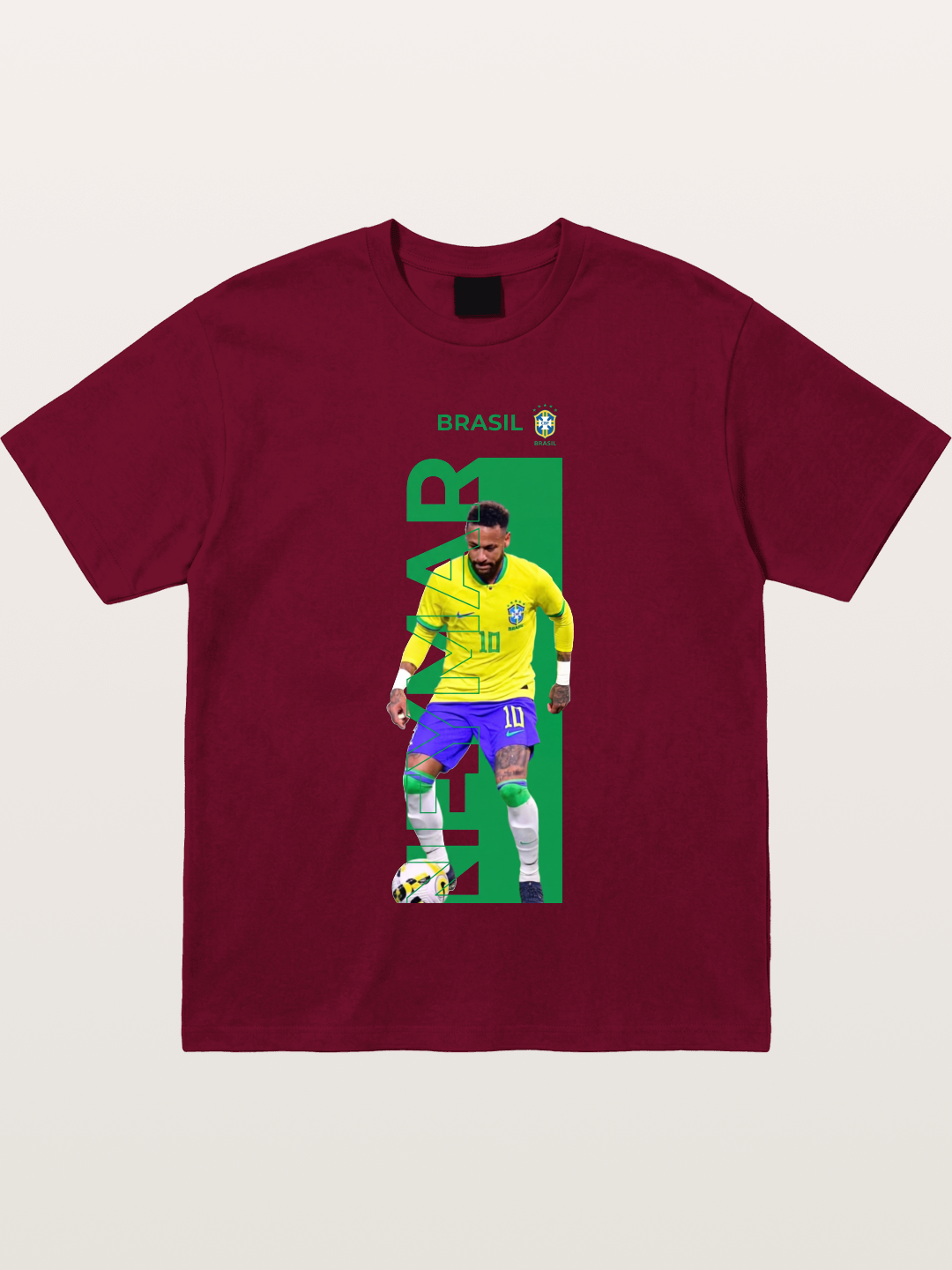 Neymar Brasil Jersey Print Gildan T-shirt