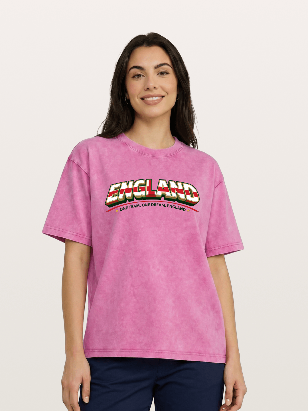 England Retro Team Logo WC Washed T-shirt
