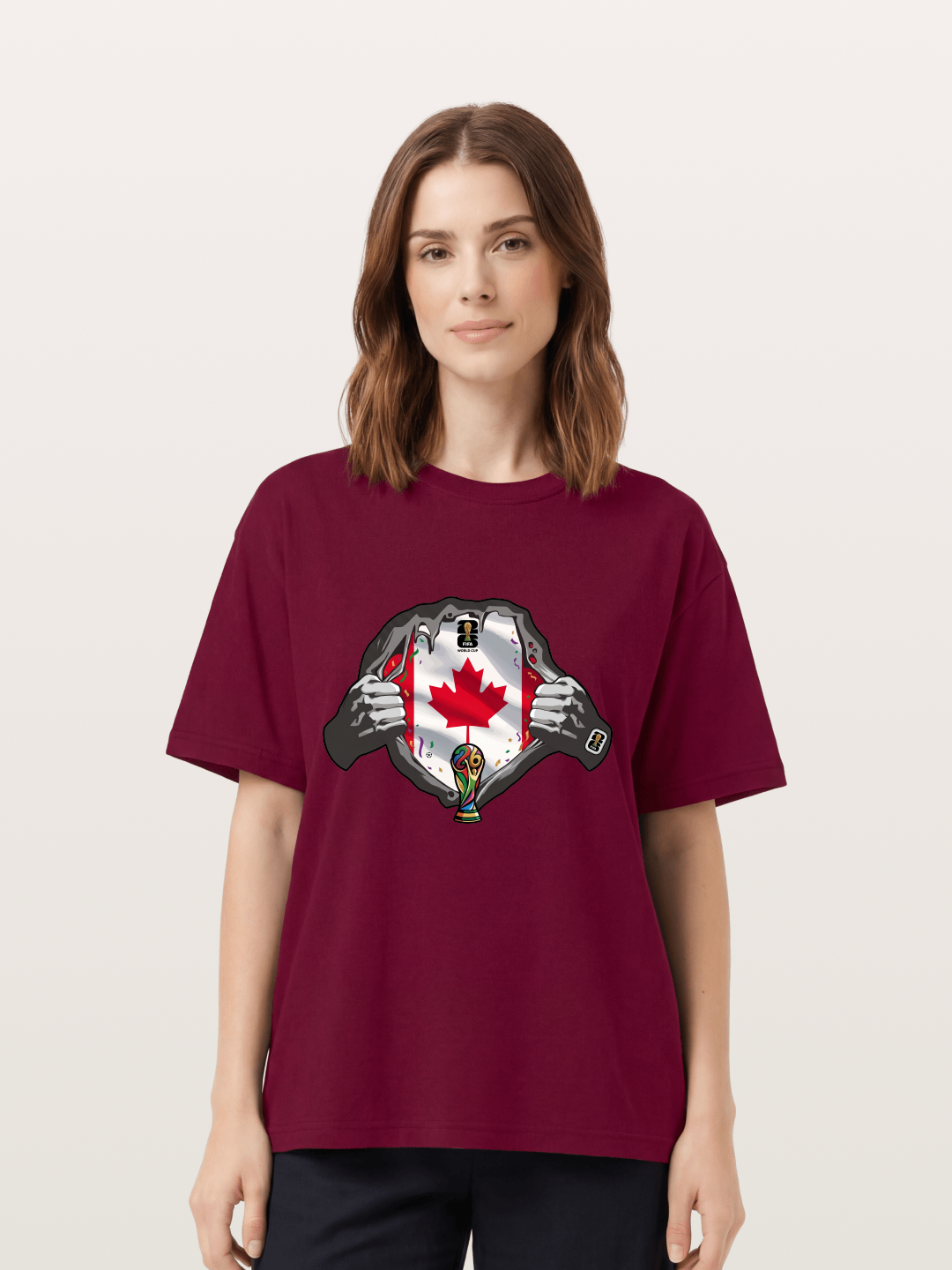 Canada Flag World Cup Poster Gildan T-shirt