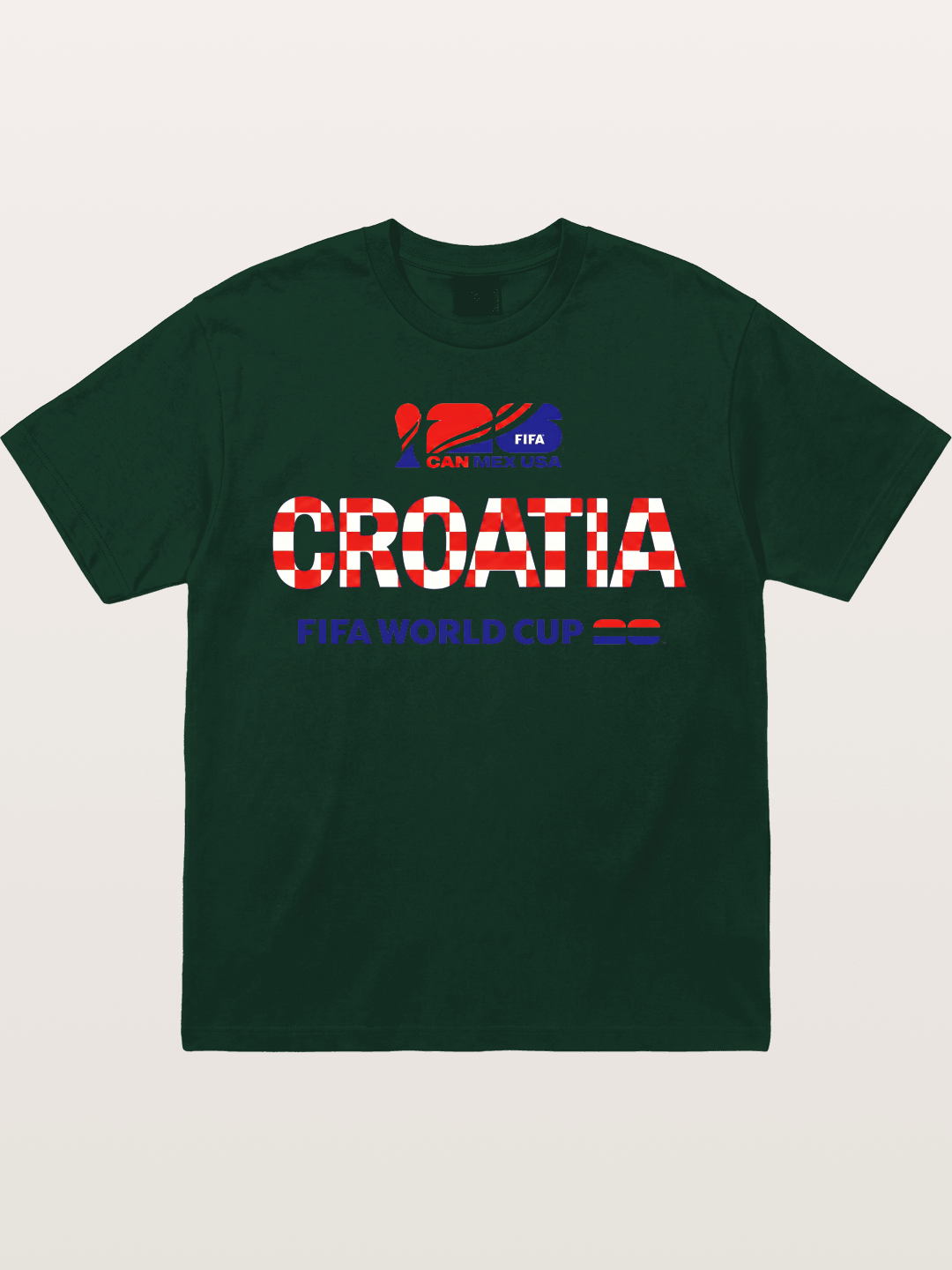 Croatia 2026 World Cup Typo Gildan T-shirt
