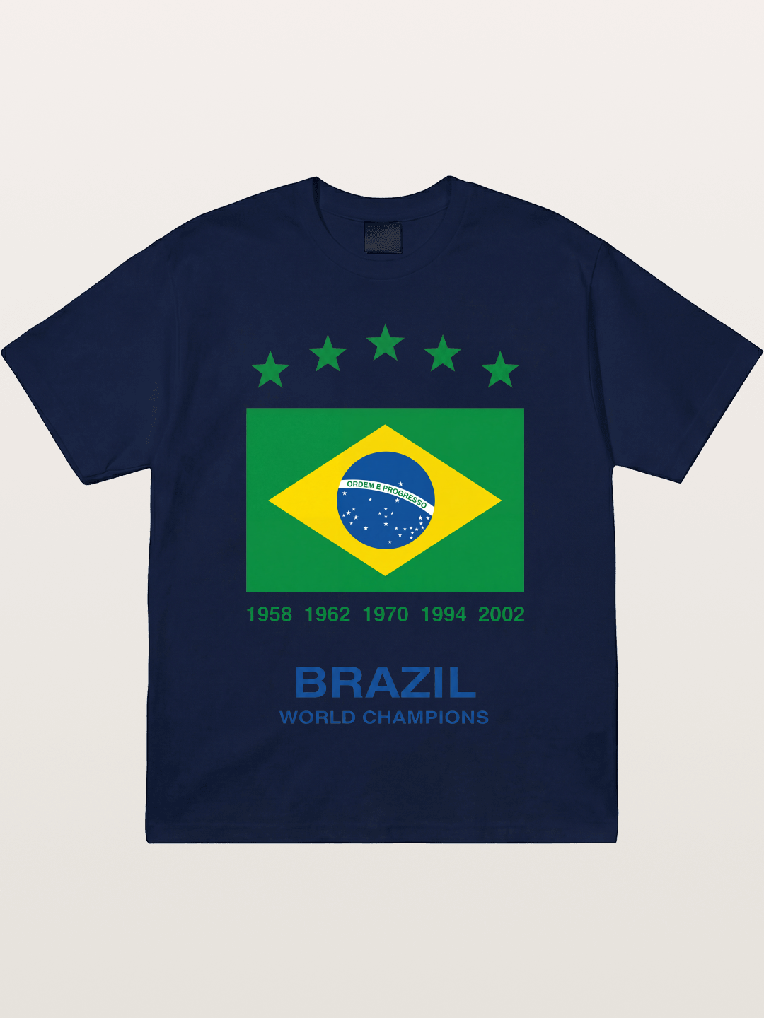 Brazil World Champions Flag Card Gildan T-shirt