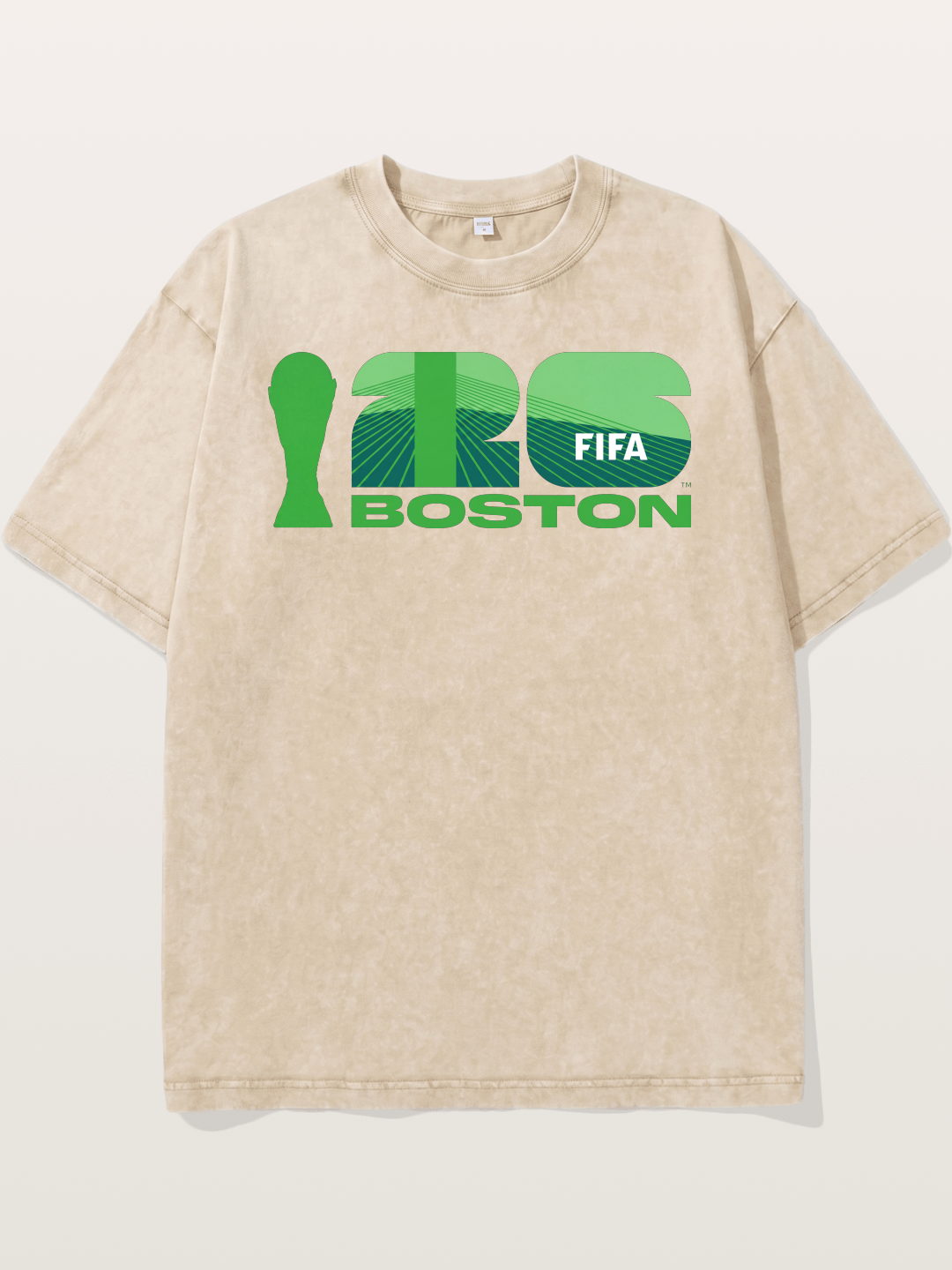Boston WC 2026 Green Geometric Logo Washed T-shirt