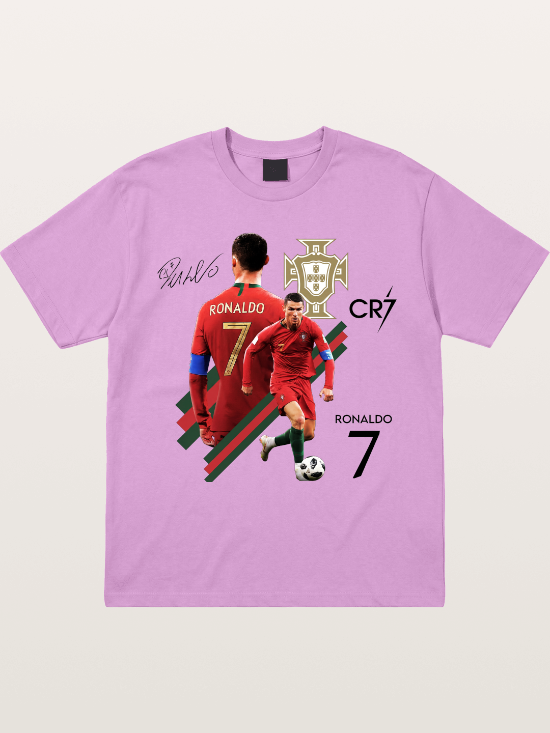 CR7 Portugal Crest Montage Gildan T-shirt
