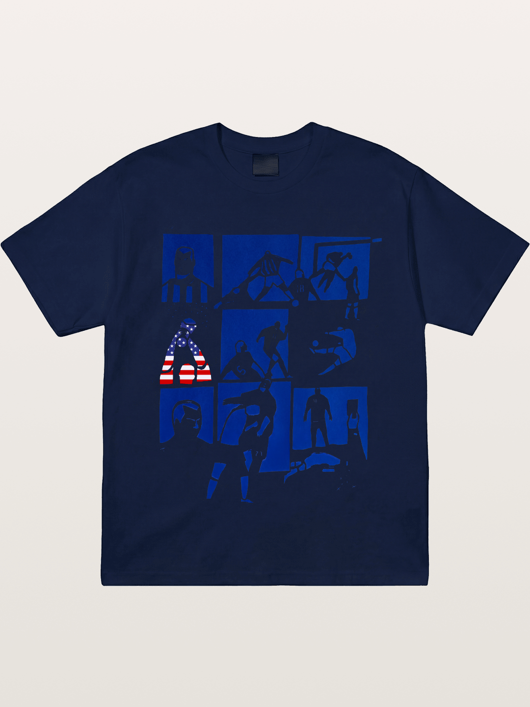 USA Soccer Player Silhouette Grid Gildan T-shirt